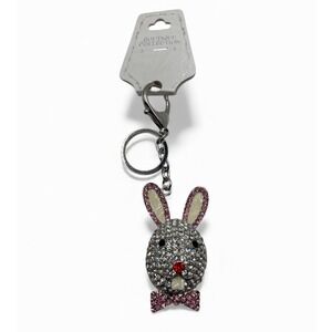 BLINGY RABBIT BUNNY KEYCHAIN NEW!!